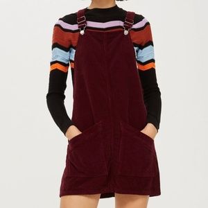 TOPSHOP Corduroy Pinafore Dress